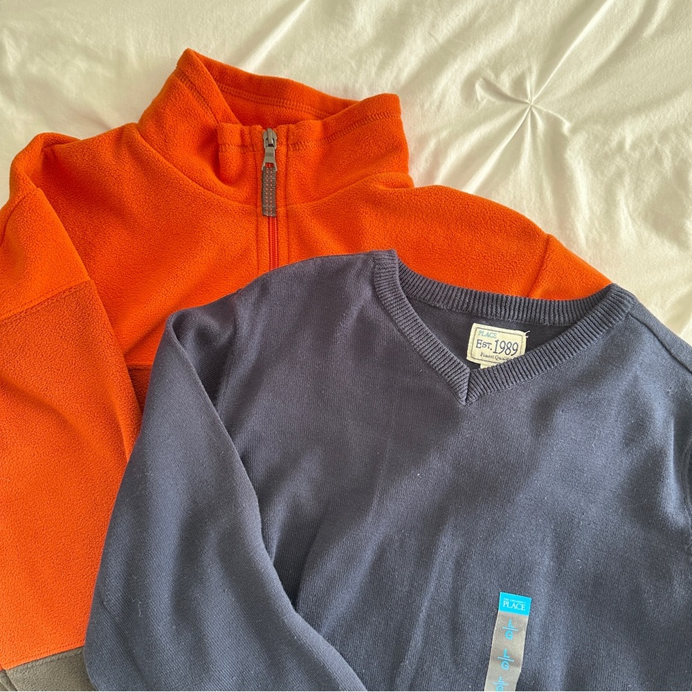Bundle Fleece Jacket and Navy Sweater